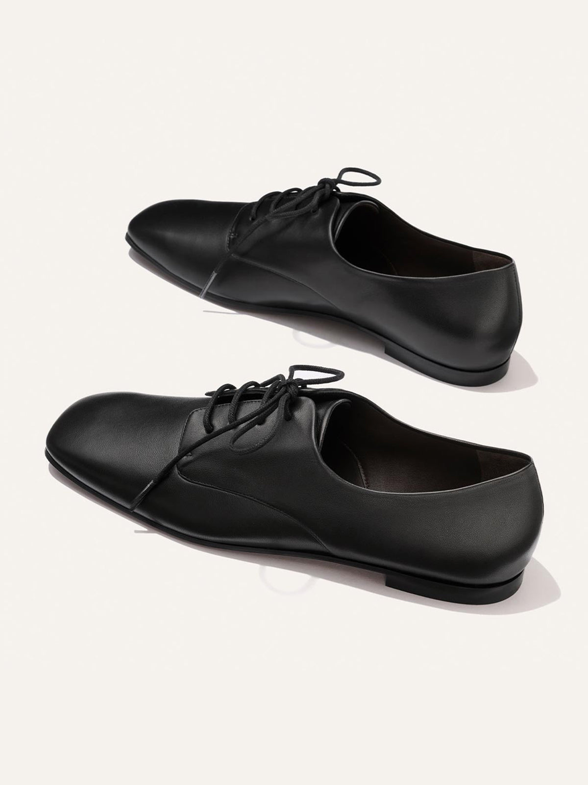 Black Square-Toe Chic Lace-Up Slip-On Sporty Flats