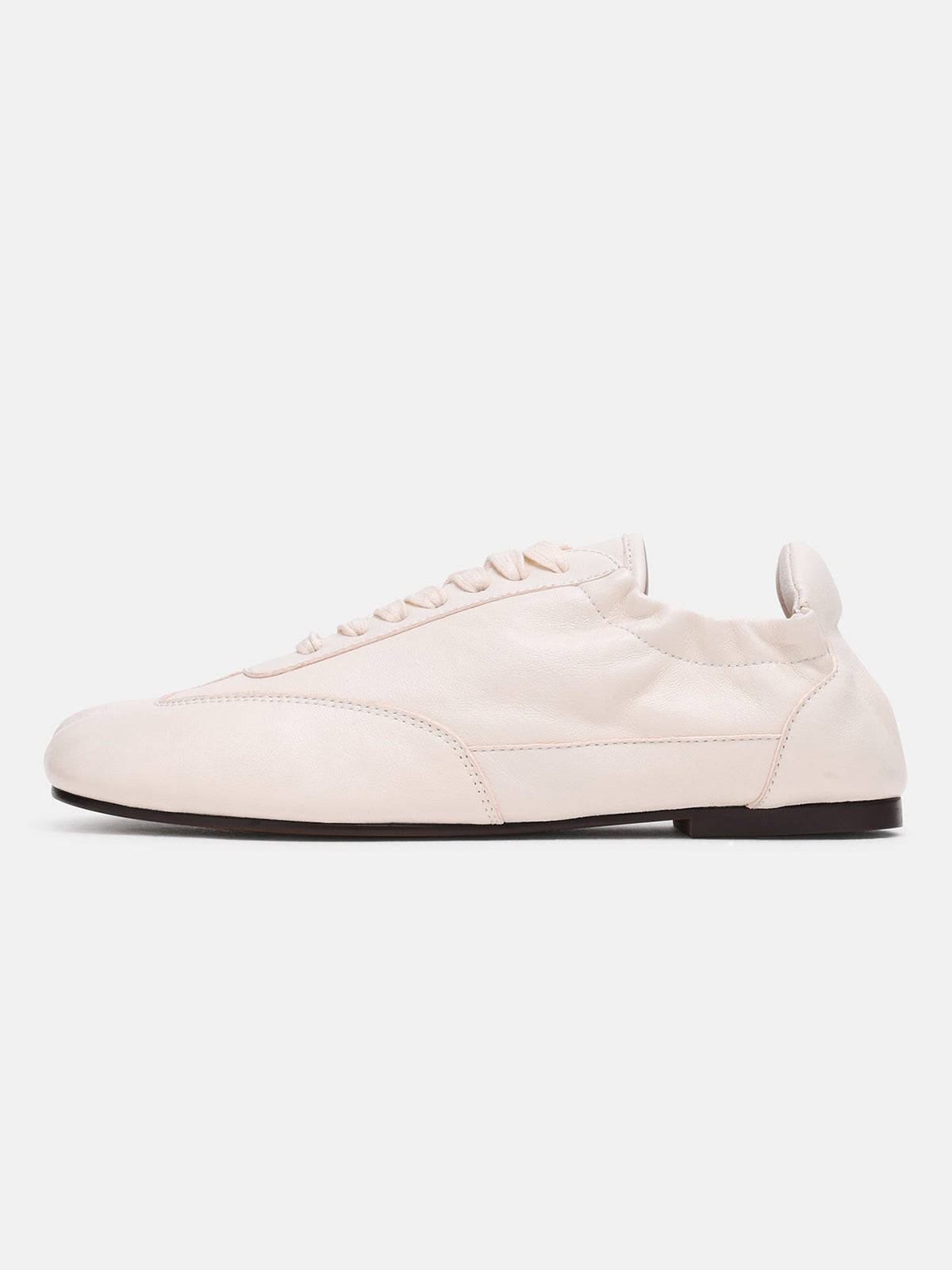 White Split-Toe Classic Lace-Up Flats Sneakers