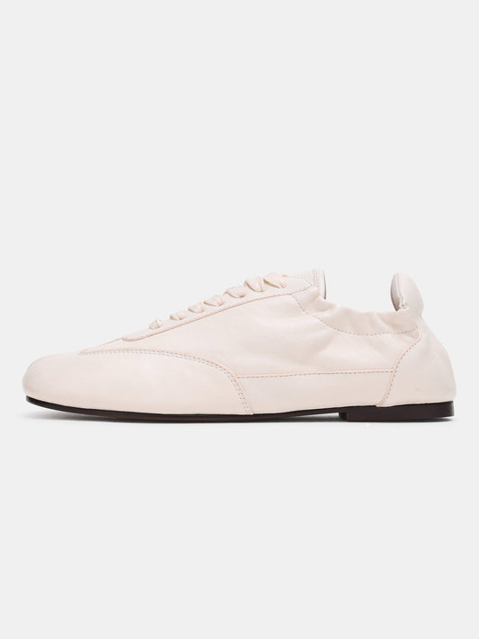 White Split-Toe Classic Lace-Up Flats Sneakers