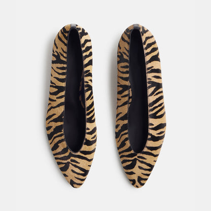 Chic Slip-On Pointed-Toe Simple Ballet Flats - Zebra Pattern