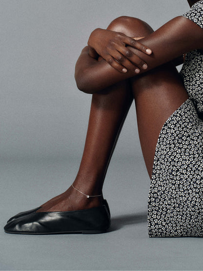 Black Square-Toe Simple Ballet Chic Flats